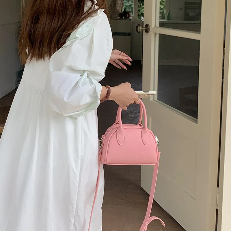Carksky PU Shoulder Bag Crossbody Bag Handbag Women's White/Pink/Black-9