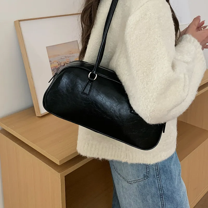 Carksky PU Shoulder Bag Women's Silver/White/Black-13