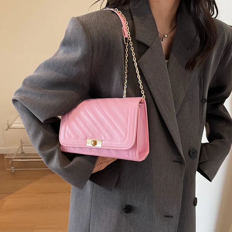 Carksky PU Shoulder Bag, Crossbody Bag Regular Women's Black/Ecru/Pink/Red/Green-13