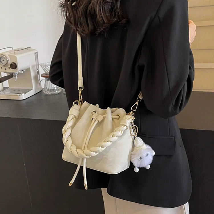 Carksky PU Bucket Bags Shoulder Bag Crossbody Bag Handbag Women's-12