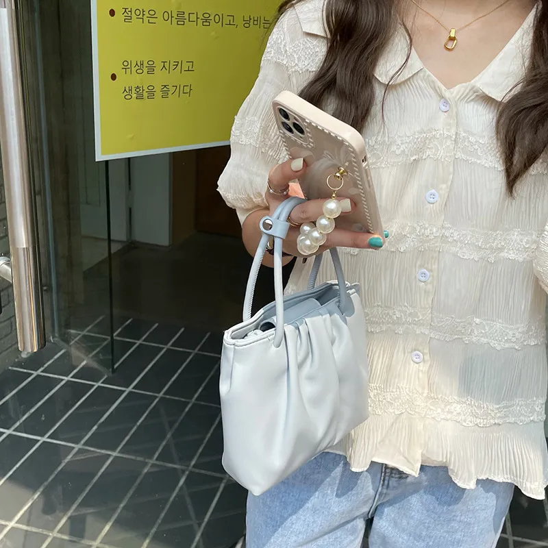 Carksky PU Shoulder Bag Crossbody Bag Handbag Women's Blue/White/Yellow-3