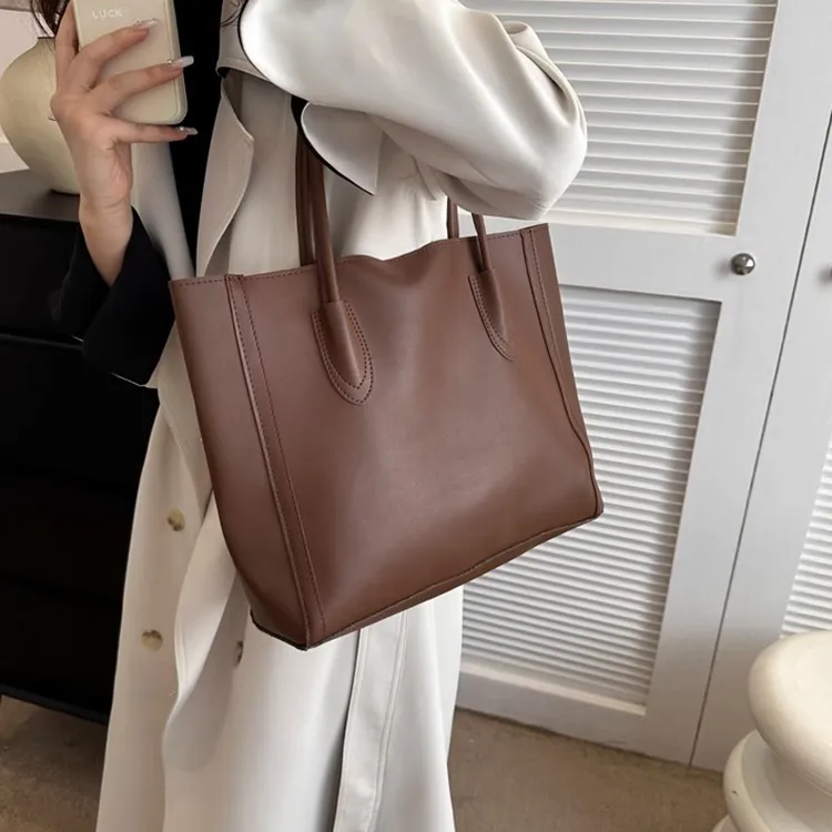 Carksky PU Handbag Shoulder Bag Regular Women's Coffee/Black-1