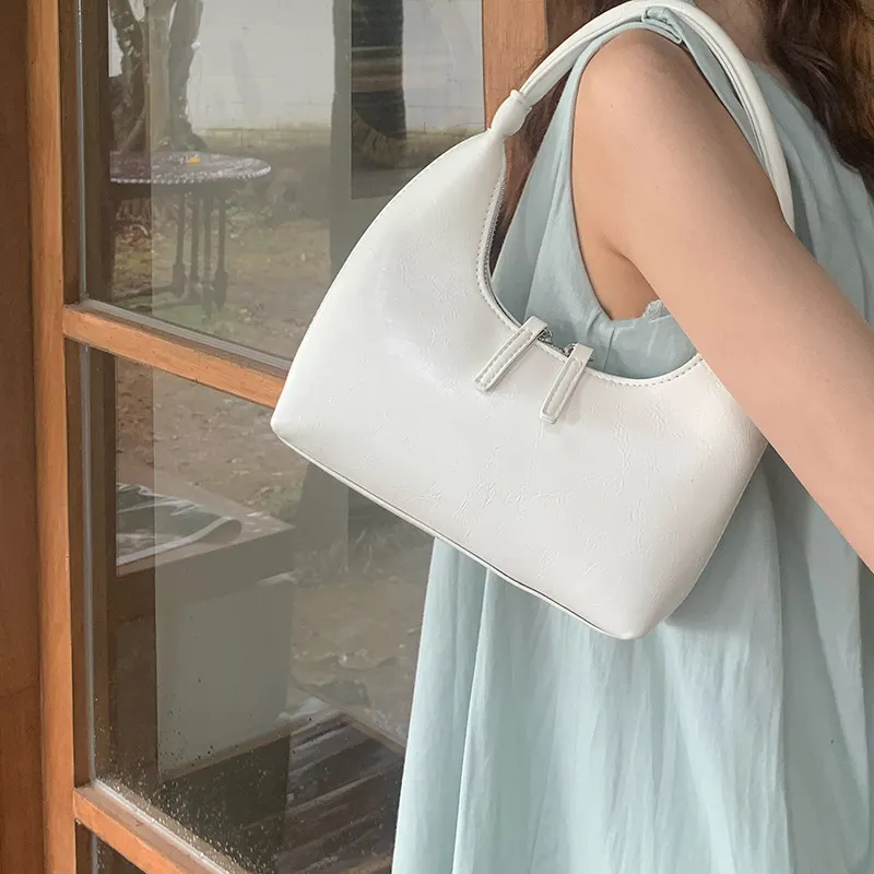 Carksky PU One Shoulder Handbags Women's Silver/White/Black-5