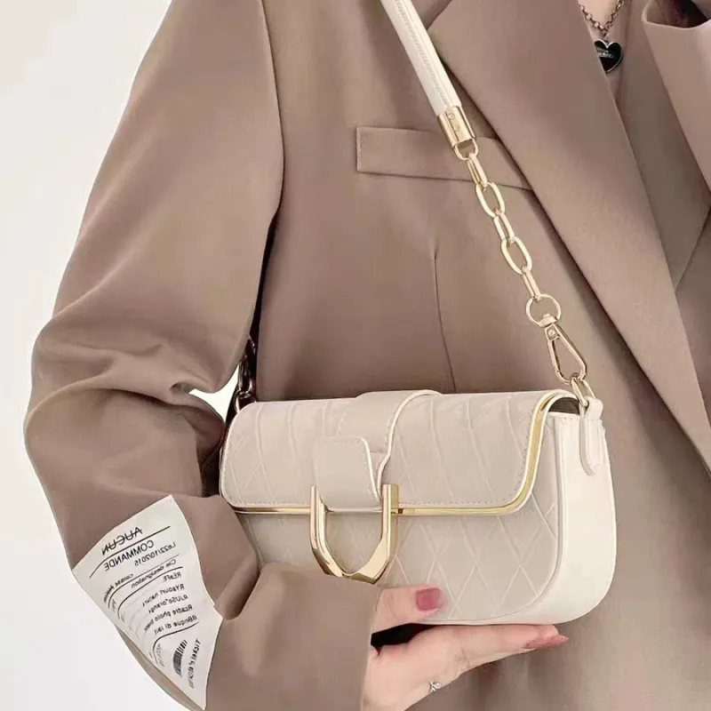 Carksky PU Shoulder Bag Regular Women's White/Pink-3