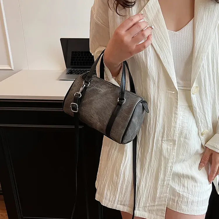 Carksky Canvas Canvas Bag Crossbody Bag Shoulder Bag Handbag Women's Brown/Black/Khaki-3