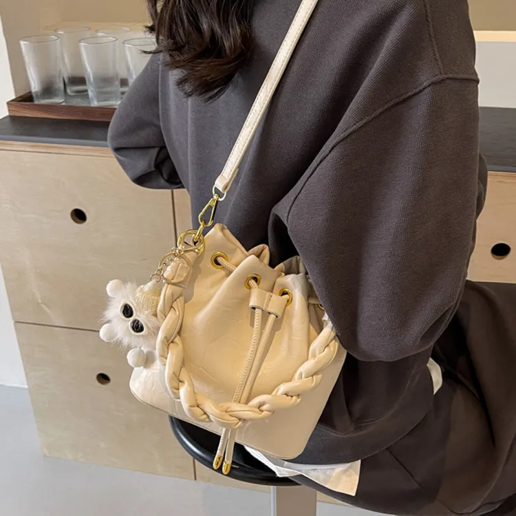 Carksky PU Bucket Bags Shoulder Bag Crossbody Bag Handbag Women's-9