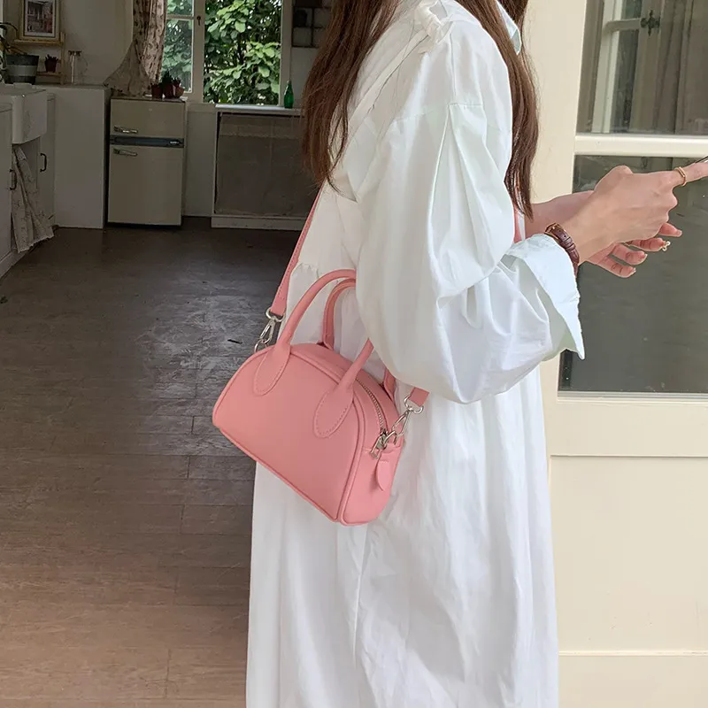 Carksky PU Shoulder Bag Crossbody Bag Handbag Women's White/Pink/Black-10