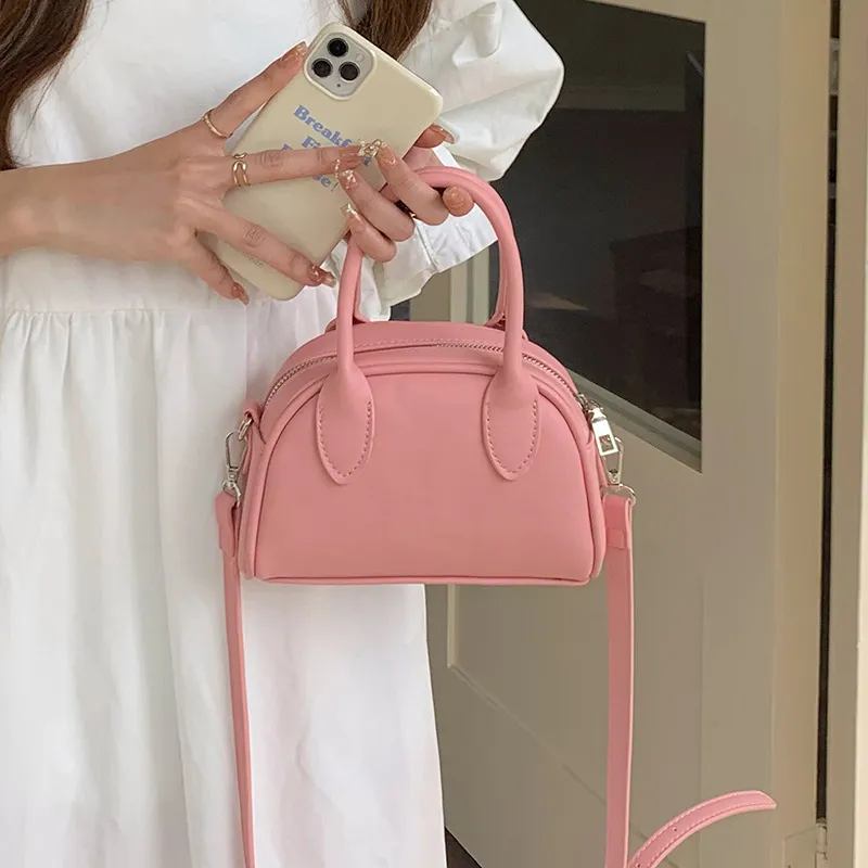 Carksky PU Shoulder Bag Crossbody Bag Handbag Women's White/Pink/Black-7