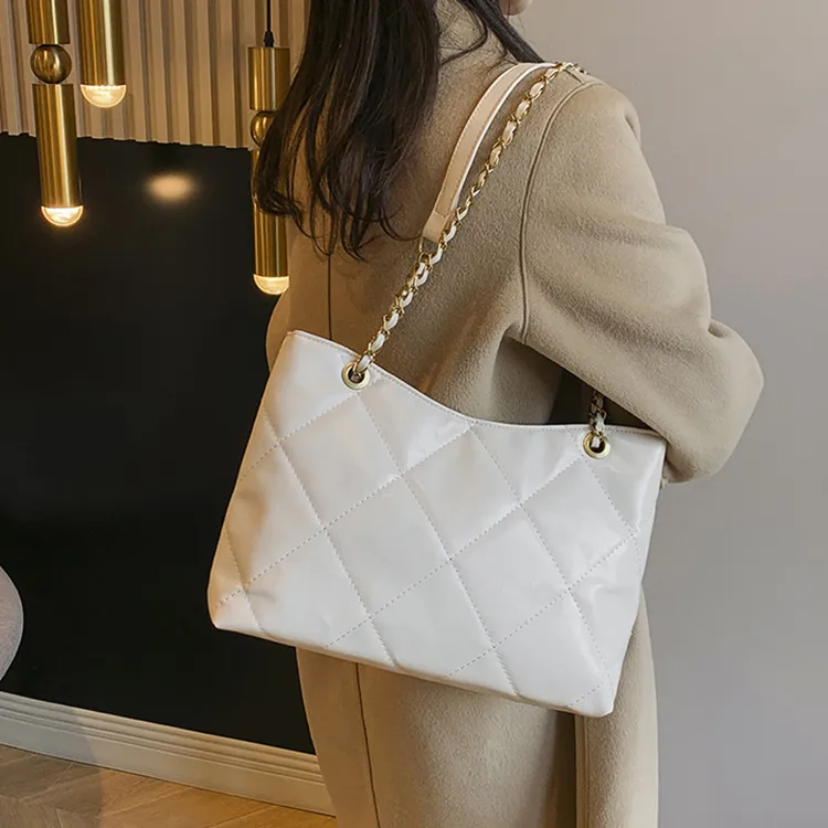 Carksky Genuine Leather Shoulder Bag Women's Black/White-9