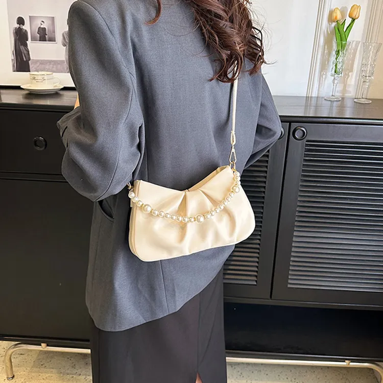 Carksky PU Crossbody Bags Shoulder Bags Regular Women's White Ecru Black-8
