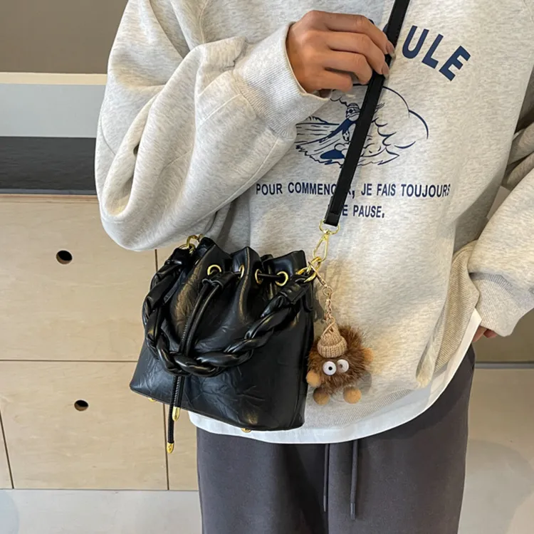 Carksky PU Bucket Bags Shoulder Bag Crossbody Bag Handbag Women's-1
