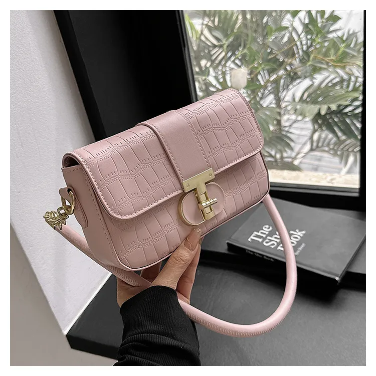 Carksky PU Crossbody Bag Shoulder Bag Small Size Women's White/Pink/Black-1
