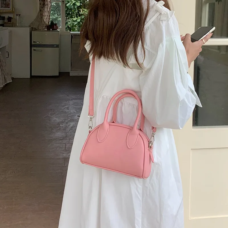 Carksky PU Shoulder Bag Crossbody Bag Handbag Women's White/Pink/Black-11