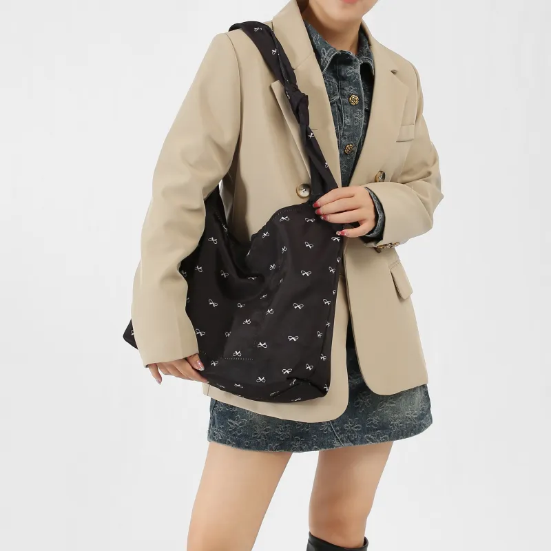 Carksky Canvas Canvas Bag Shoulder Bags Women's Black/White-2