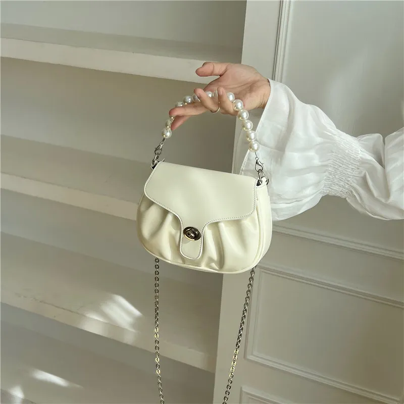 Carksky PU Crossbody Handbag Regular Women's White-1
