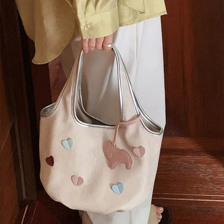 Carksky Canvas Handbag Women's White-5