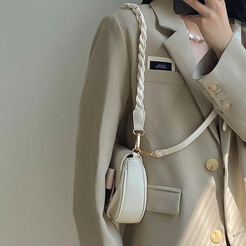 Carksky PU Crossbody Bag, Shoulder Bag Regular Women's White-2