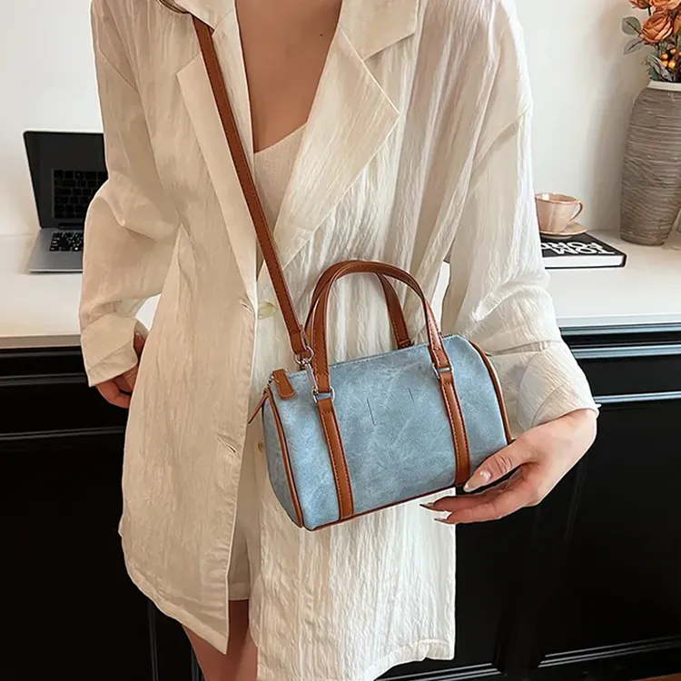 Carksky Canvas Canvas Bag Crossbody Bag Shoulder Bag Handbag Women's Brown/Black/Khaki-2