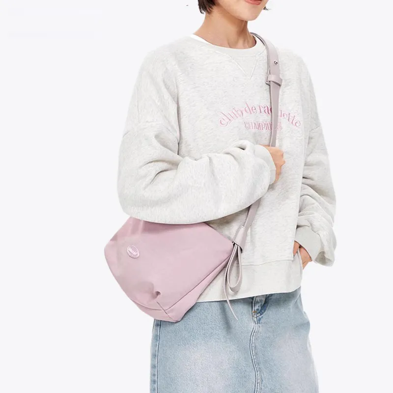 Carksky Nylon One Shoulder Crossbody Bag Regular Women's Pink/Gray-2