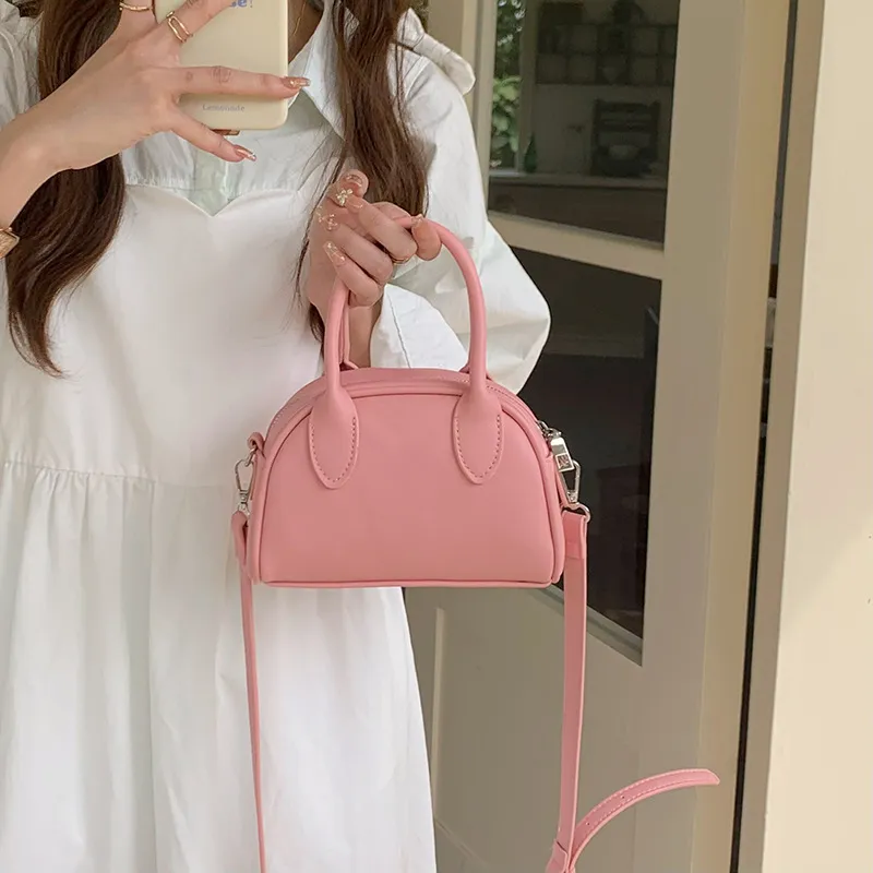 Carksky PU Shoulder Bag Crossbody Bag Handbag Women's White/Pink/Black-8