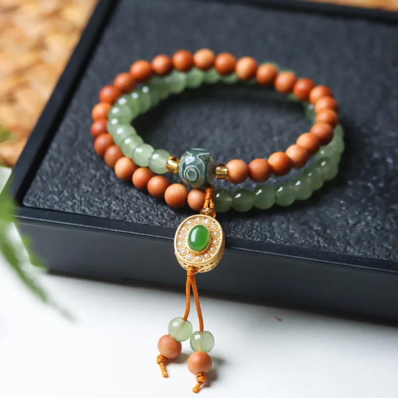 Tan Xin Barbie Sandalwood Wooden Bracelets Women's-4