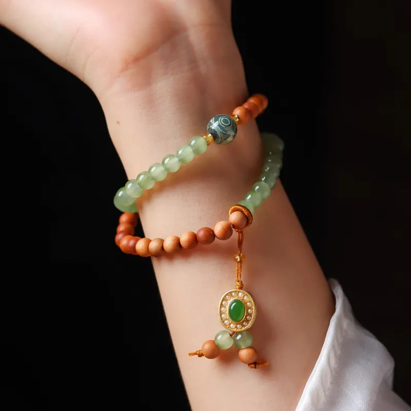 Tan Xin Barbie Sandalwood Wooden Bracelets Women's-3