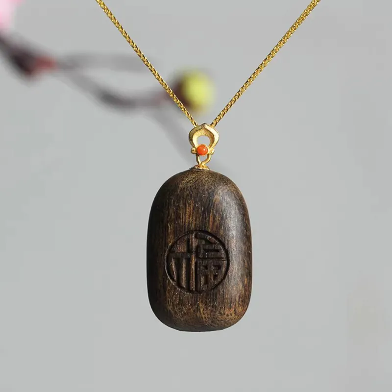 Tan Xin Sandalwood Necklaces Unisex-2