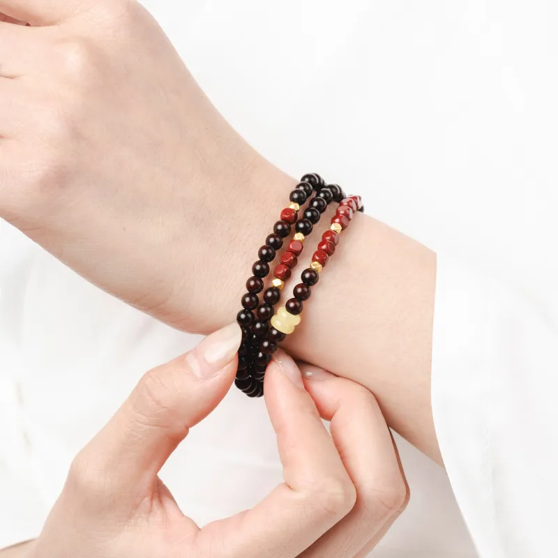 Tan Xin Pterocarpus Wooden Bracelets Women's-1