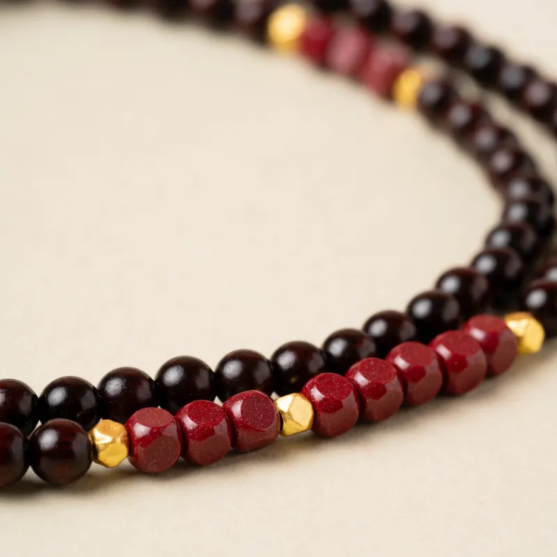 Tan Xin Pterocarpus Wooden Bracelets Women's-6