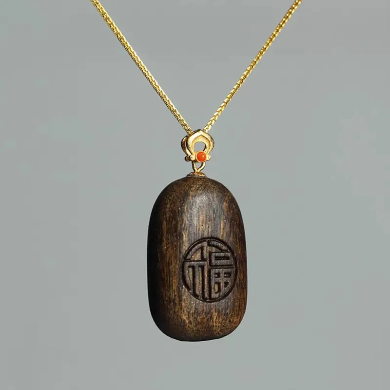 Tan Xin Sandalwood Necklaces Unisex-3