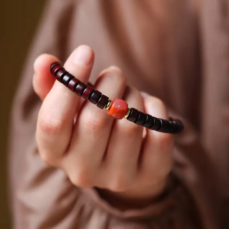 Tan Xin Pterocarpus Bracelets Unisex-7