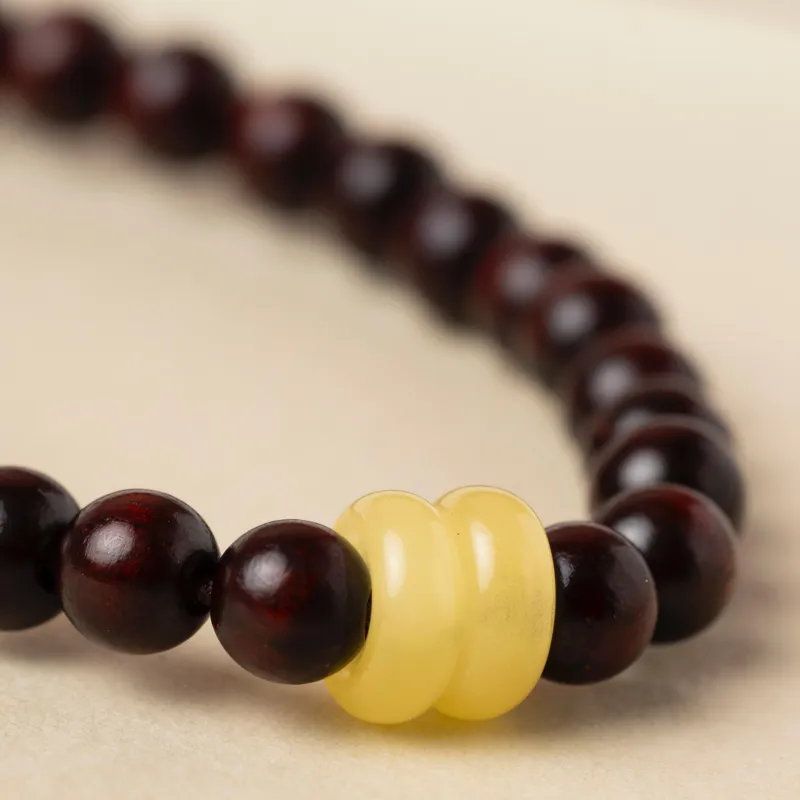 Tan Xin Pterocarpus Wooden Bracelets Women's-7