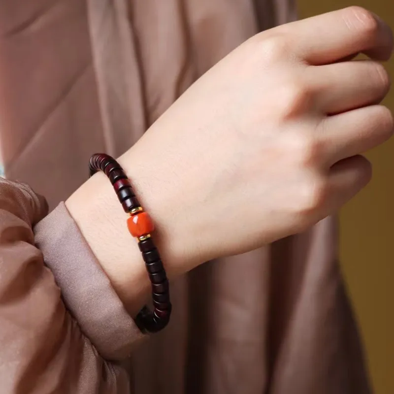 Tan Xin Pterocarpus Bracelets Unisex-5
