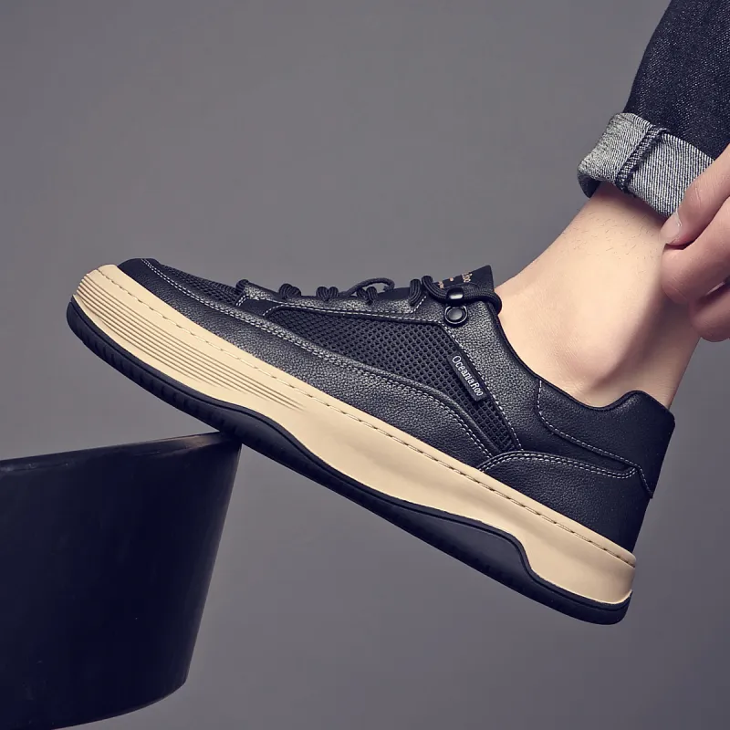 OCEANIA ROO Australasian Kangaroo Non slip Lightweight Low Top Skateboard Shoes Men's Black-3