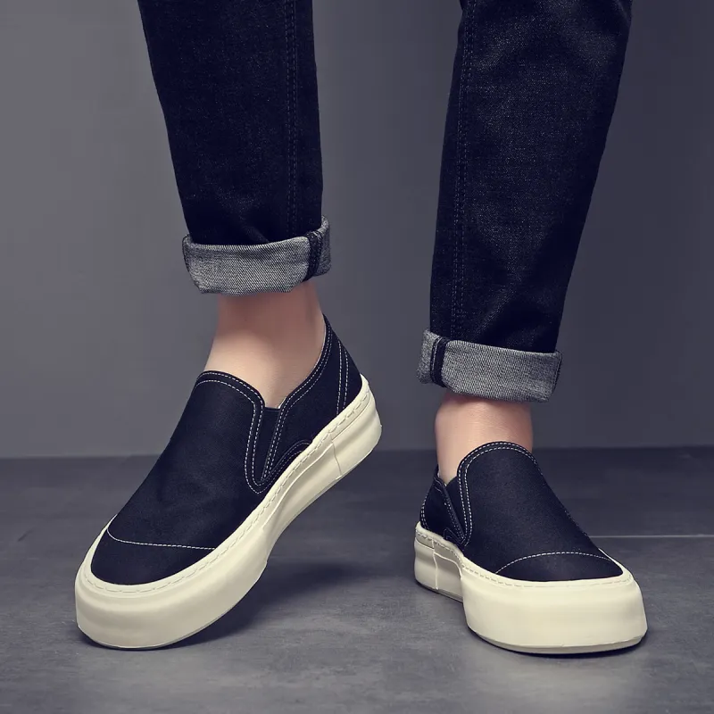 OCEANIA ROO Australasian Kangaroo Non slip Lightweight Low Top Canvas Shoes Men's Black-1
