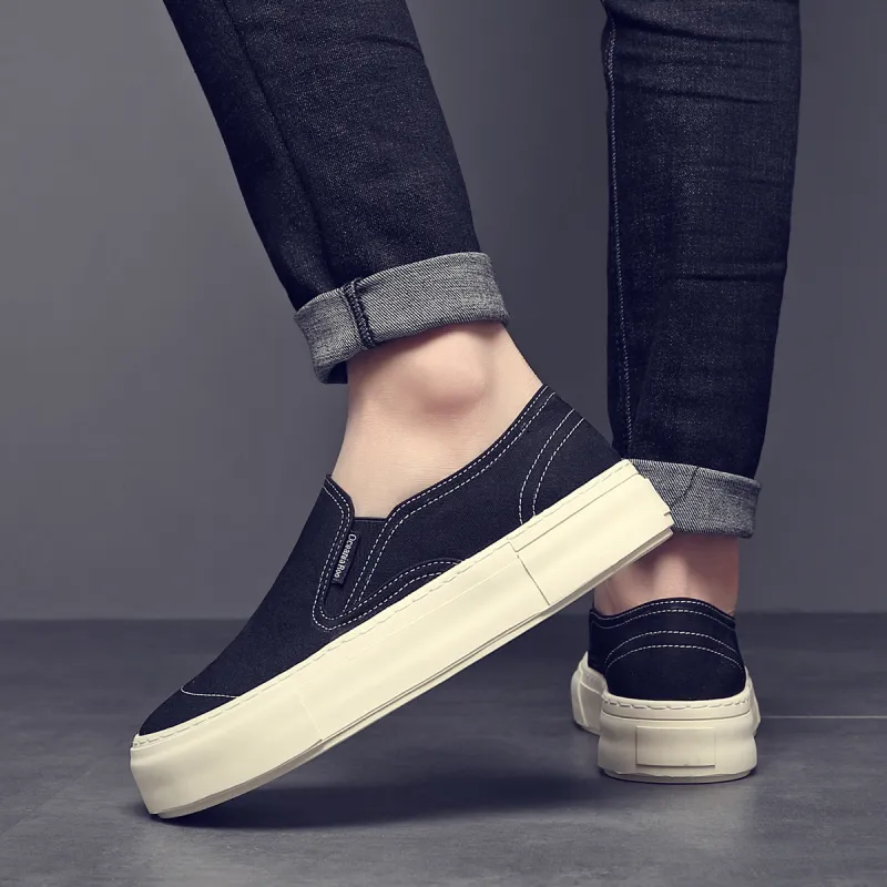 OCEANIA ROO Australasian Kangaroo Non slip Lightweight Low Top Canvas Shoes Men's Black-6