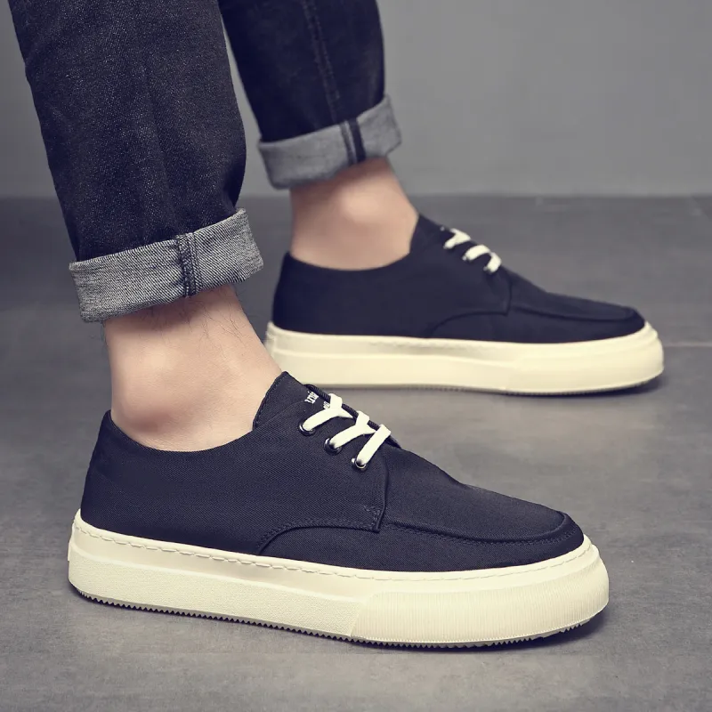 OCEANIA ROO Slip Resistant, Breathable, Lightweight Low Top Canvas Shoes Men's Black-2