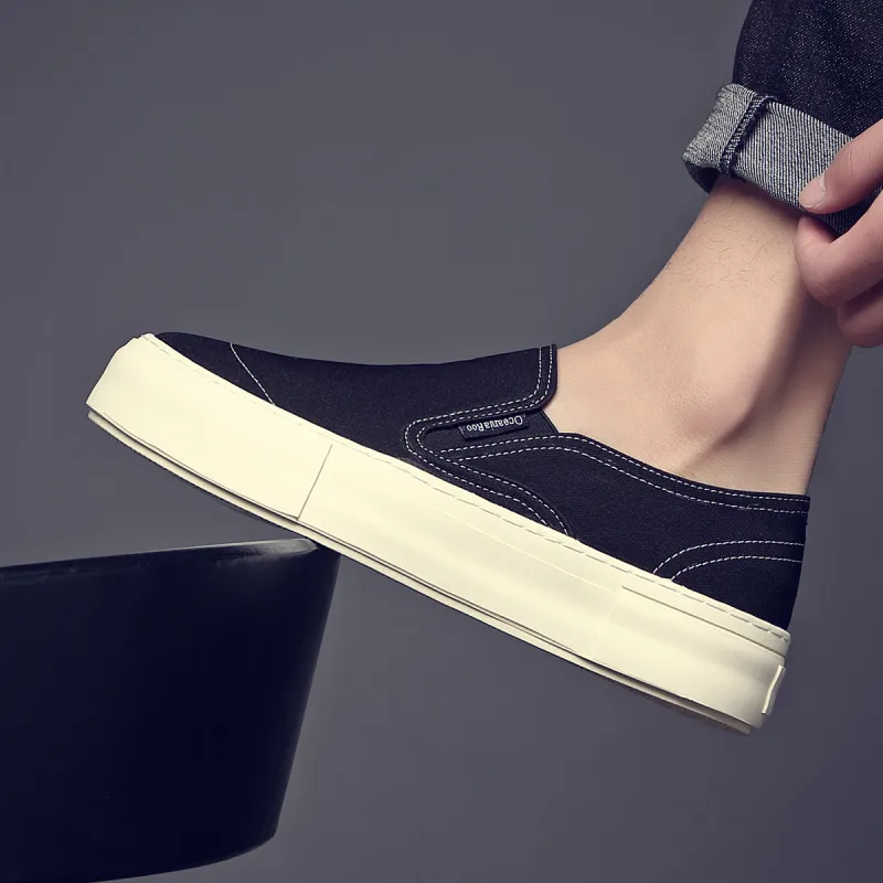 OCEANIA ROO Australasian Kangaroo Non slip Lightweight Low Top Canvas Shoes Men's Black-5