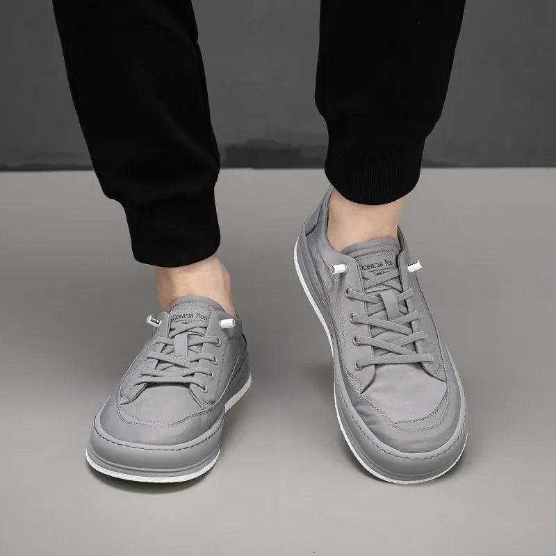 OCEANIA ROO Coverage Slip Resistant, Abrasion Resistant, Lightweight, Breathable Low Top Skateboard Shoes Men's Gray-1