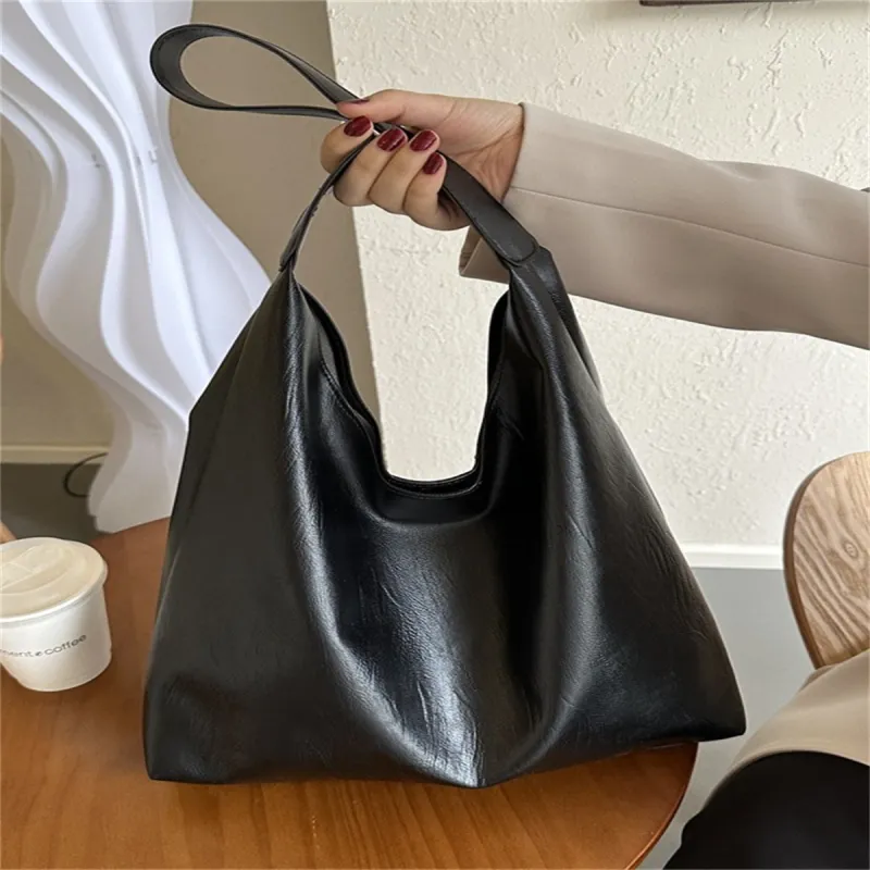 BAODIDAISHU PU Shoulder Bag Tote Regular Women's Black/Brown/Coffee-2