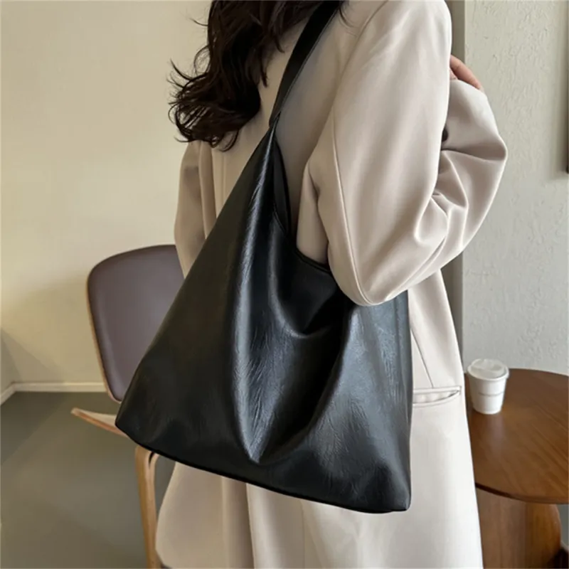 BAODIDAISHU PU Shoulder Bag Tote Regular Women's Black/Brown/Coffee-4
