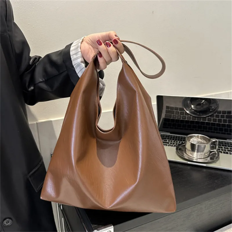 BAODIDAISHU PU Shoulder Bag Tote Regular Women's Black/Brown/Coffee-17