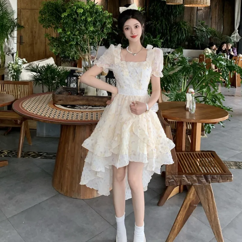 KUNZHUDAXIANG Short Sleeved Dress Women's Soft Apricot Collection-2