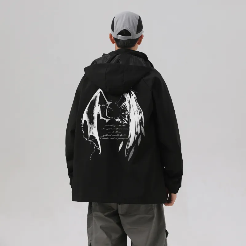 Small Columns Under The Sea Jackets Coats Unisex Black-2