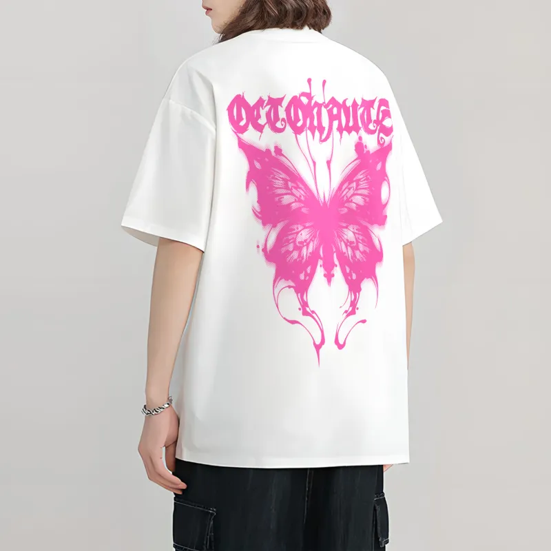 Small Columns Under The Sea Short Sleeved T Shirts Unisex White-4