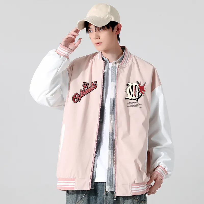 Small Columns Under The Sea Baseball Jacket Unisex-14