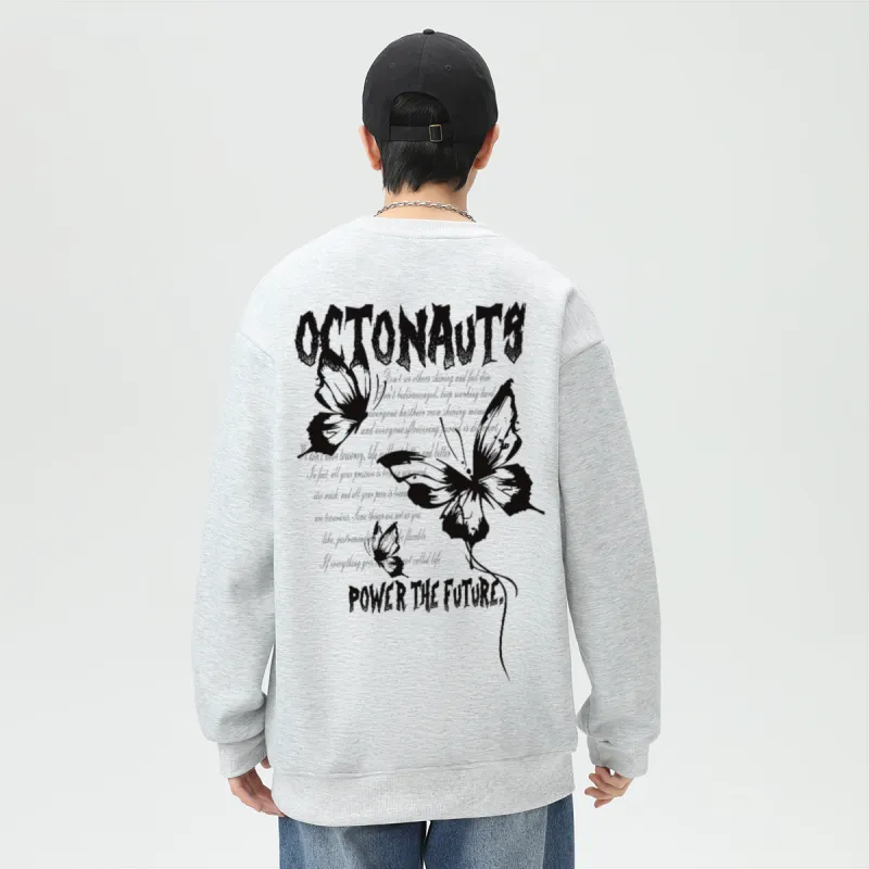 Small Columns Under The Sea Sweatshirt Unisex Light Gray-12