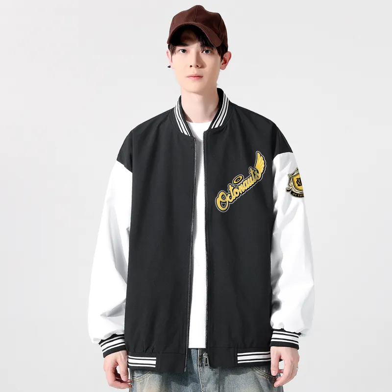 Small Columns Under The Sea Baseball Jacket Unisex-2