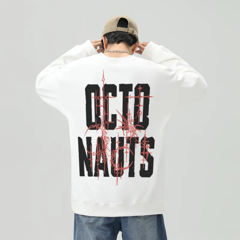 Small Columns Under The Sea Sweatshirt Unisex White-2