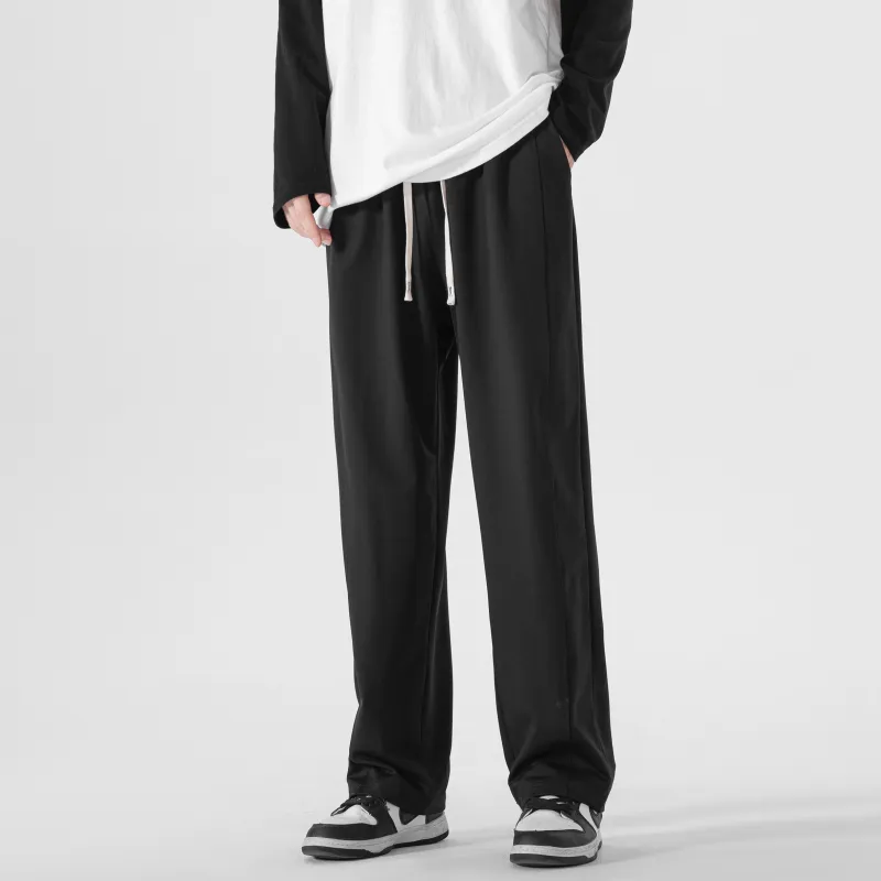 Small Columns Under The Sea Casual Pants Unisex Apricot-3